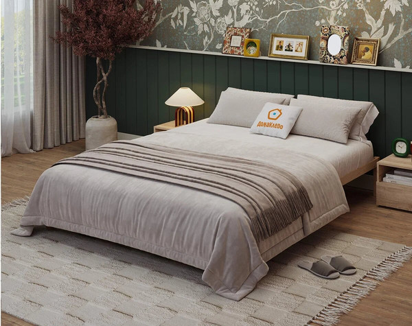 Двуспальная кровать Домаклево Акация 180x190+С2+С2