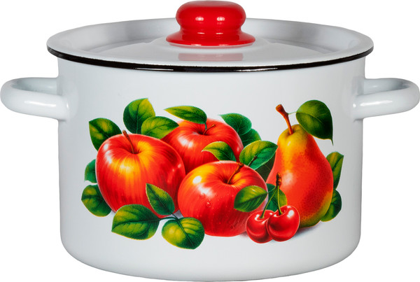 Набор кастрюль СтальЭмаль Яблоки-груша 1с144