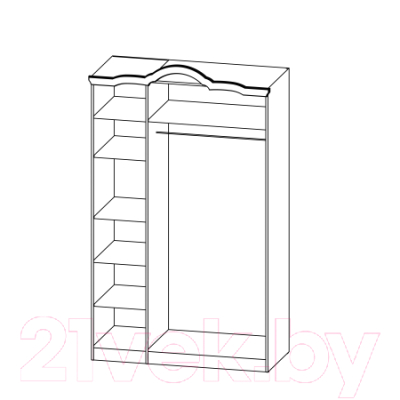 Шкаф Мебель-Неман Орхидея СП-002-13Д2
