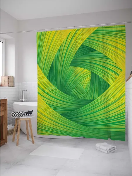 Шторка-занавеска для ванны JoyArty Волнистый тоннель / sc_12461 - фото