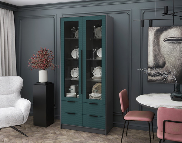 Шкаф с витриной Интерлиния Концепт Зодиак КТ-ШВ2