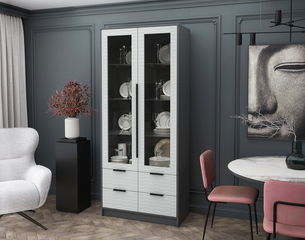 Шкаф с витриной Интерлиния Концепт Зодиак КТ-ШВ2