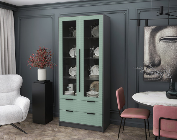 Шкаф с витриной Интерлиния Концепт Зодиак КТ-ШВ2