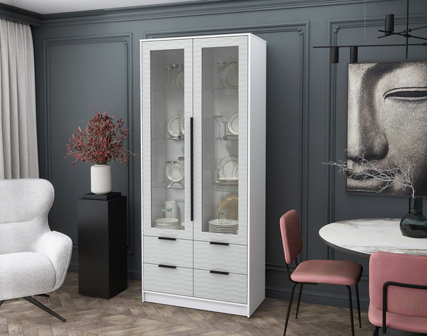 Шкаф с витриной Интерлиния Концепт Зодиак КТ-ШВ2