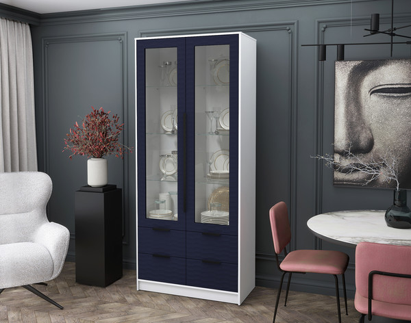 Шкаф с витриной Интерлиния Концепт Зодиак КТ-ШВ2