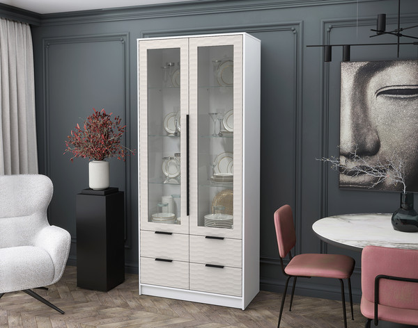 Шкаф с витриной Интерлиния Концепт Зодиак КТ-ШВ2