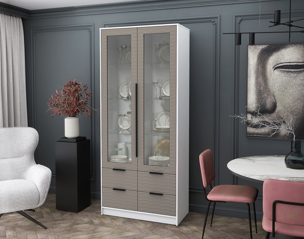 Шкаф с витриной Интерлиния Концепт Зодиак КТ-ШВ2