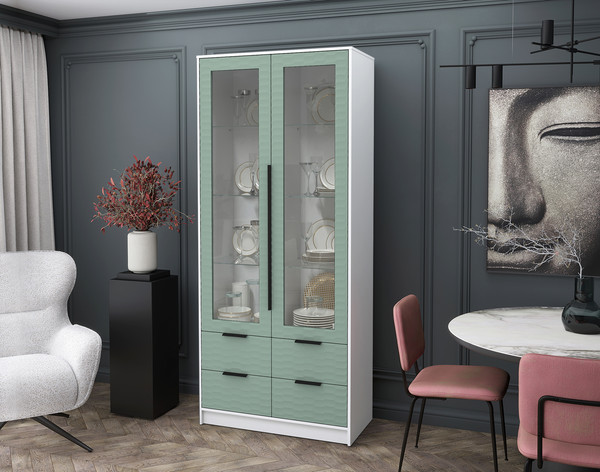 Шкаф с витриной Интерлиния Концепт Зодиак КТ-ШВ2