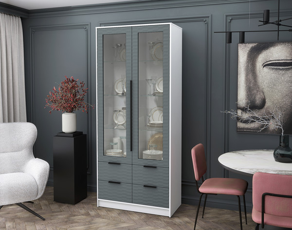 Шкаф с витриной Интерлиния Концепт Зодиак КТ-ШВ2