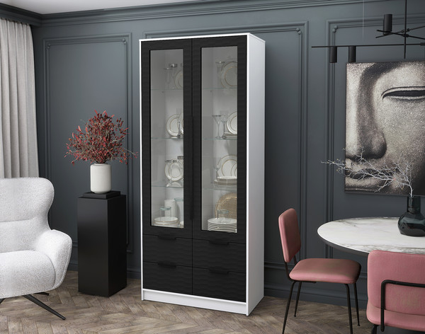 Шкаф с витриной Интерлиния Концепт Зодиак КТ-ШВ2