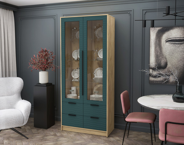 Шкаф с витриной Интерлиния Концепт Зодиак КТ-ШВ2