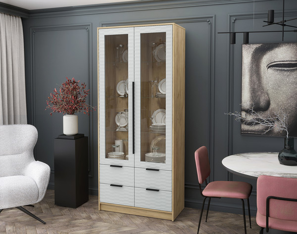 Шкаф с витриной Интерлиния Концепт Зодиак КТ-ШВ2