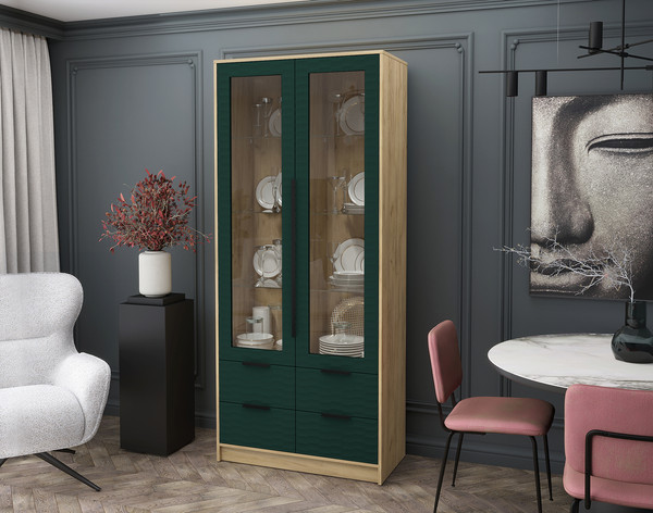 Шкаф с витриной Интерлиния Концепт Зодиак КТ-ШВ2