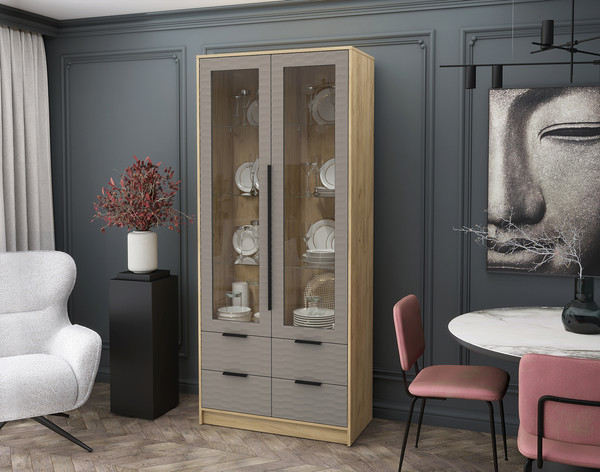 Шкаф с витриной Интерлиния Концепт Зодиак КТ-ШВ2