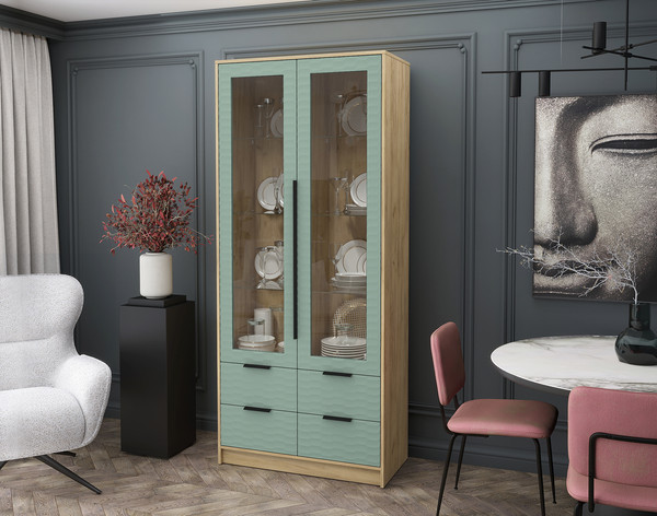 Шкаф с витриной Интерлиния Концепт Зодиак КТ-ШВ2