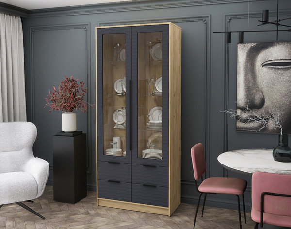 Шкаф с витриной Интерлиния Концепт Зодиак КТ-ШВ2