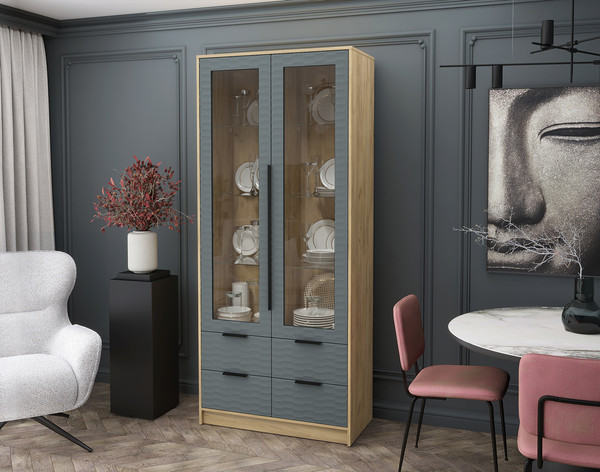 Шкаф с витриной Интерлиния Концепт Зодиак КТ-ШВ2