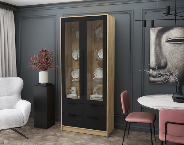 Шкаф с витриной Интерлиния Концепт Зодиак КТ-ШВ2