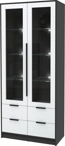 Шкаф с витриной Интерлиния Концепт Зодиак КТ-ШВ2 с подсветкой - фото