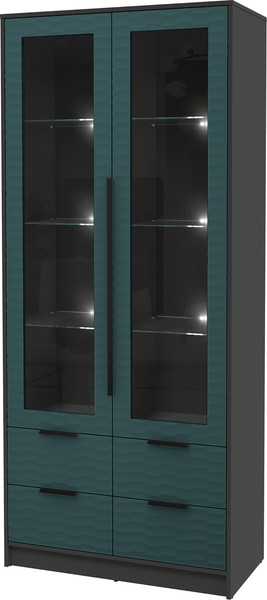 Шкаф с витриной Интерлиния Концепт Зодиак КТ-ШВ2 с подсветкой - фото