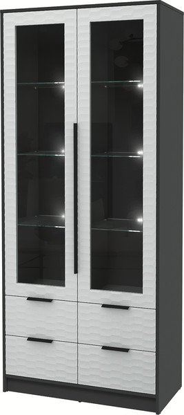 Шкаф с витриной Интерлиния Концепт Зодиак КТ-ШВ2 с подсветкой - фото