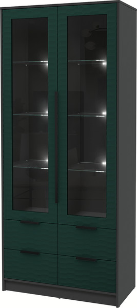 Шкаф с витриной Интерлиния Концепт Зодиак КТ-ШВ2 с подсветкой - фото