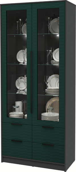 Шкаф с витриной Интерлиния Концепт Зодиак КТ-ШВ2 с подсветкой