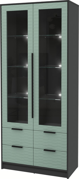 Шкаф с витриной Интерлиния Концепт Зодиак КТ-ШВ2 с подсветкой - фото
