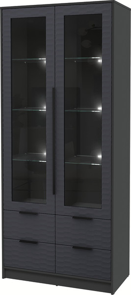 Шкаф с витриной Интерлиния Концепт Зодиак КТ-ШВ2 с подсветкой - фото