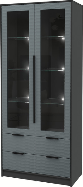 Шкаф с витриной Интерлиния Концепт Зодиак КТ-ШВ2 с подсветкой - фото