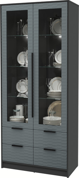 Шкаф с витриной Интерлиния Концепт Зодиак КТ-ШВ2 с подсветкой