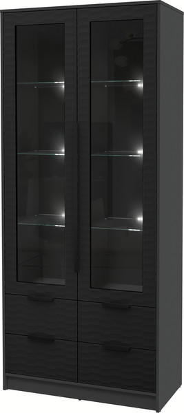 Шкаф с витриной Интерлиния Концепт Зодиак КТ-ШВ2 с подсветкой - фото