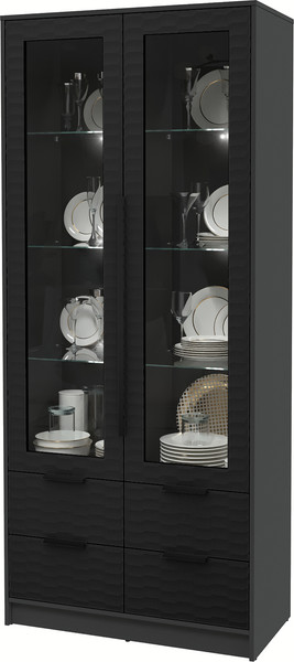 Шкаф с витриной Интерлиния Концепт Зодиак КТ-ШВ2 с подсветкой