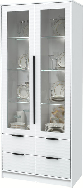 Шкаф с витриной Интерлиния Концепт Зодиак КТ-ШВ2 с подсветкой