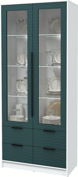 Шкаф с витриной Интерлиния Концепт Зодиак КТ-ШВ2 с подсветкой