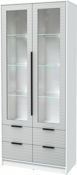 Шкаф с витриной Интерлиния Концепт Зодиак КТ-ШВ2 с подсветкой - фото