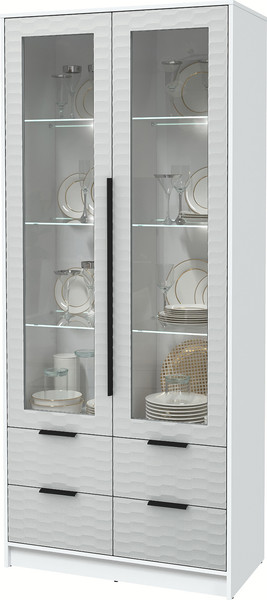 Шкаф с витриной Интерлиния Концепт Зодиак КТ-ШВ2 с подсветкой