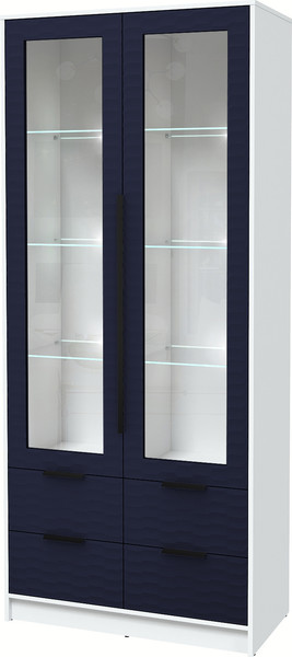 Шкаф с витриной Интерлиния Концепт Зодиак КТ-ШВ2 с подсветкой - фото