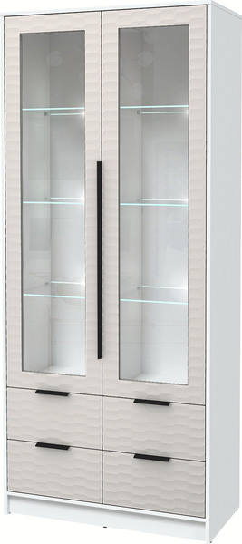 Шкаф с витриной Интерлиния Концепт Зодиак КТ-ШВ2 с подсветкой - фото