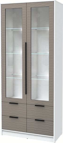 Шкаф с витриной Интерлиния Концепт Зодиак КТ-ШВ2 с подсветкой - фото