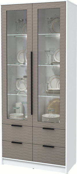 Шкаф с витриной Интерлиния Концепт Зодиак КТ-ШВ2 с подсветкой