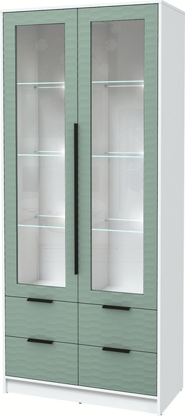 Шкаф с витриной Интерлиния Концепт Зодиак КТ-ШВ2 с подсветкой - фото