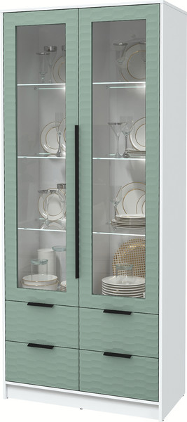 Шкаф с витриной Интерлиния Концепт Зодиак КТ-ШВ2 с подсветкой