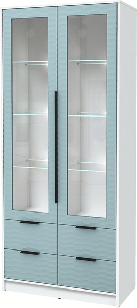 Шкаф с витриной Интерлиния Концепт Зодиак КТ-ШВ2 с подсветкой - фото