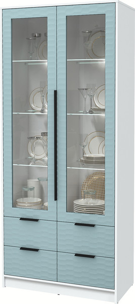 Шкаф с витриной Интерлиния Концепт Зодиак КТ-ШВ2 с подсветкой