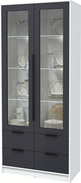 Шкаф с витриной Интерлиния Концепт Зодиак КТ-ШВ2 с подсветкой