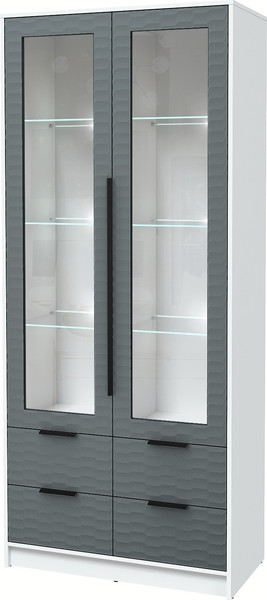 Шкаф с витриной Интерлиния Концепт Зодиак КТ-ШВ2 с подсветкой - фото