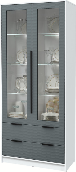 Шкаф с витриной Интерлиния Концепт Зодиак КТ-ШВ2 с подсветкой