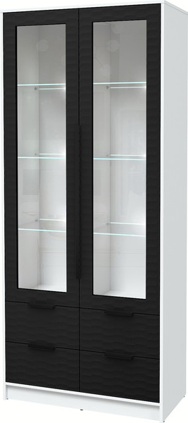 Шкаф с витриной Интерлиния Концепт Зодиак КТ-ШВ2 с подсветкой - фото