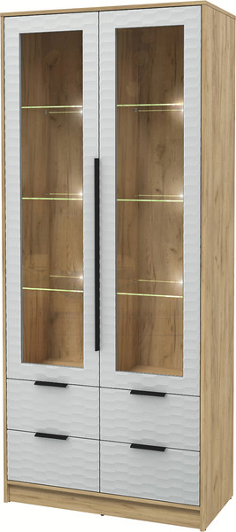 Шкаф с витриной Интерлиния Концепт Зодиак КТ-ШВ2 с подсветкой - фото